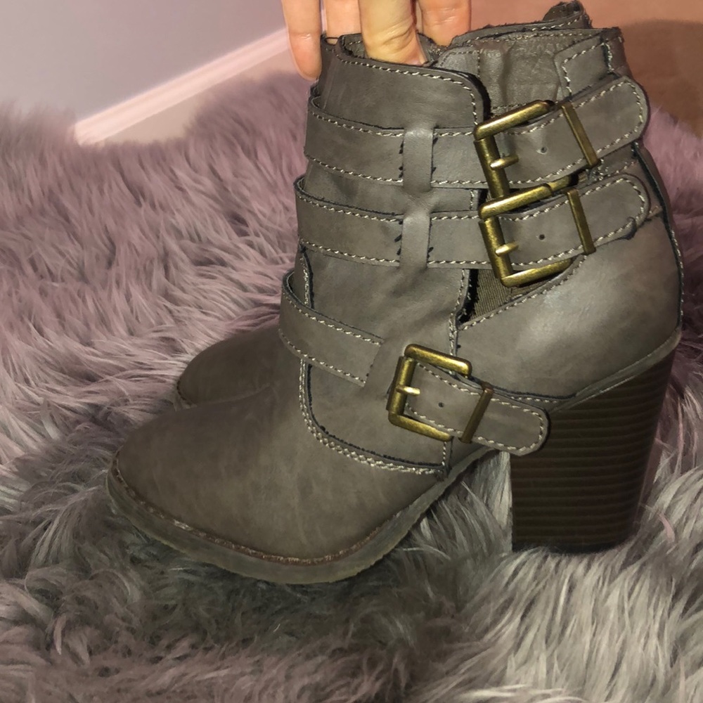 JustFab Gray Booties